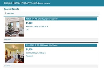 Simple Rental Property Listing