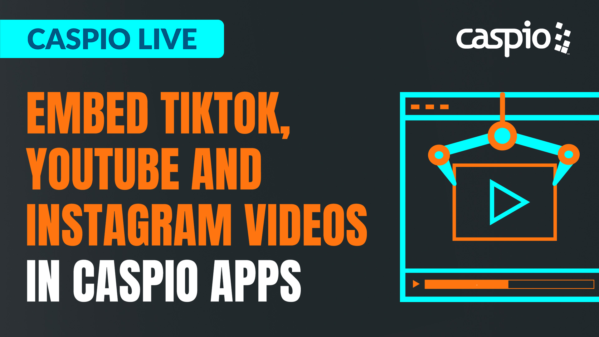 Embed TikTok, YouTube and Instagram Videos in Caspio Apps