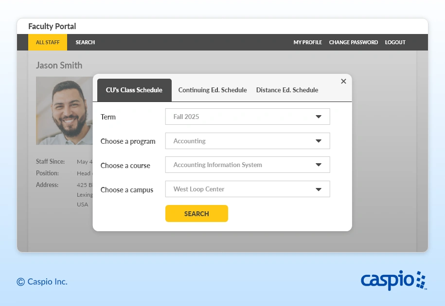 Caspio Faculty Portal