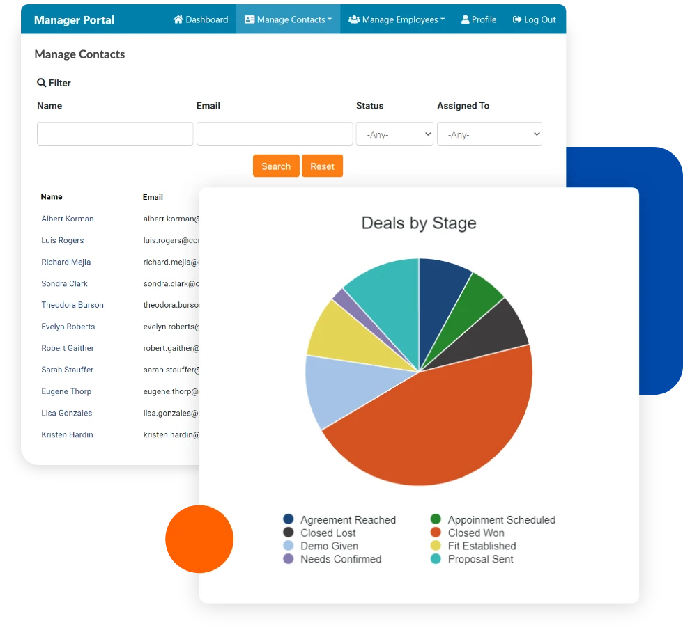 Caspios ready made CRM app template