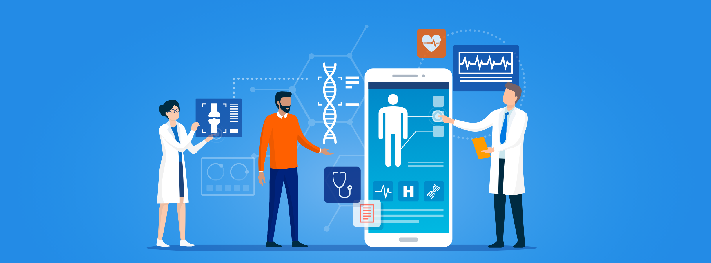 EHR-system-used-in-healthcare-organization-illustration