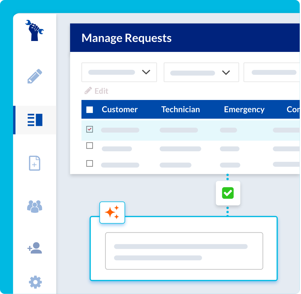Request management in an enterprise internal portal