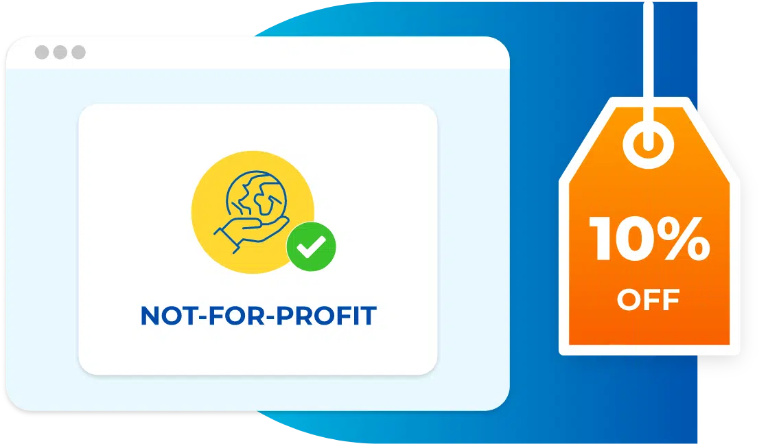 Not-for-profit 10% off when using caspio