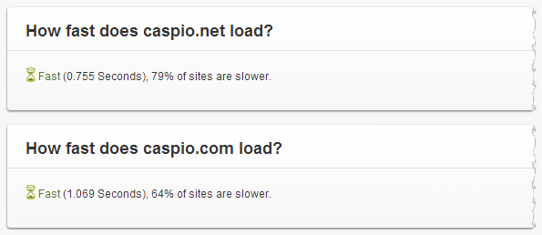 Caspio Web Application Performance - Compare PaaS Vendors